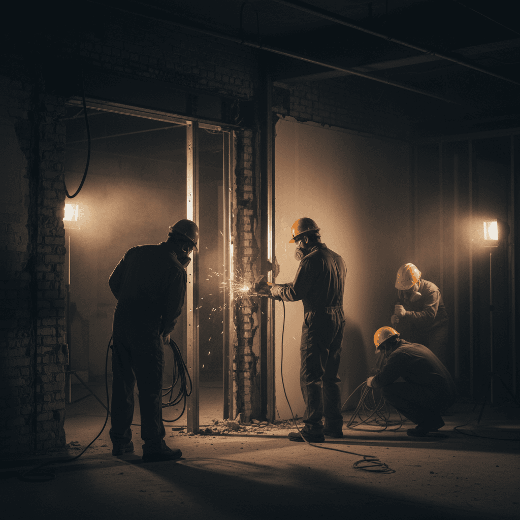 Innenentkernung mit systematischer Materialentfernung