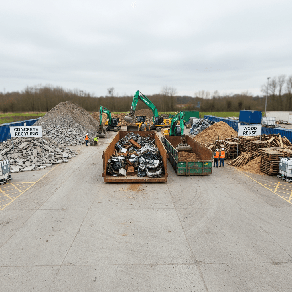 Fachgerechte Entsorgung von Bauschutt und Abfallmaterial